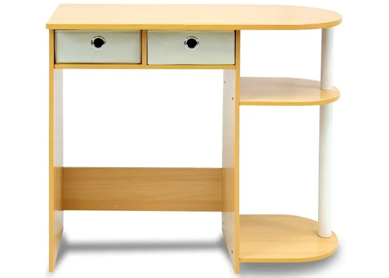 Hivvago Home Office Laptop Computer Desk Table in Beech Ivory