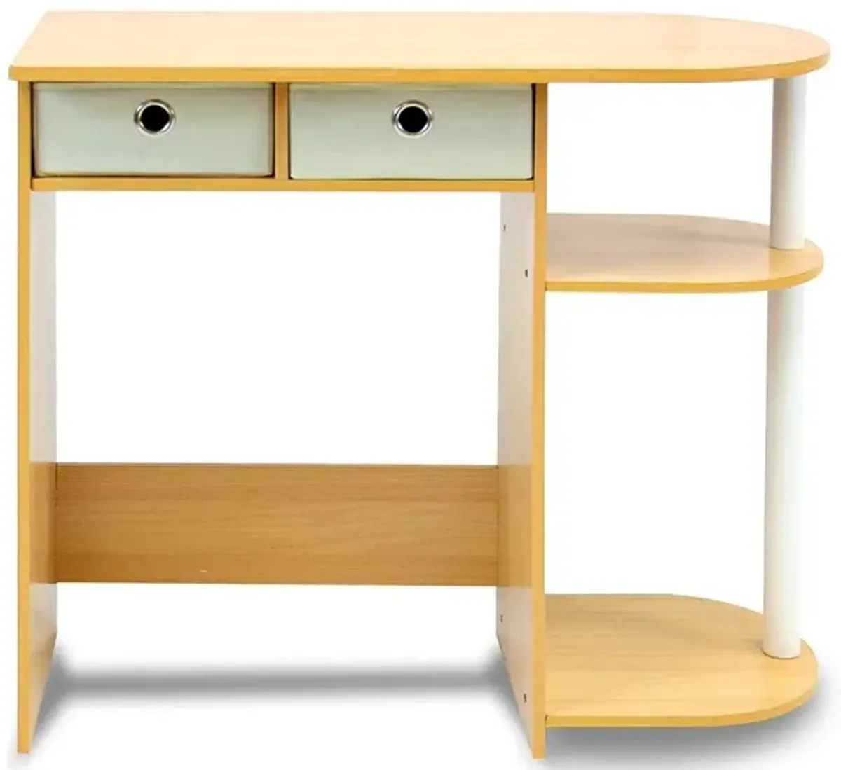 Hivvago Home Office Laptop Computer Desk Table in Beech Ivory