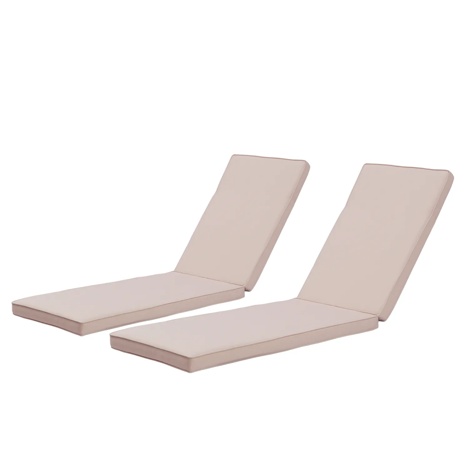 2 Pieces Set Outdoor Lounge Chair Cushion Replacement Patio Furniture Seat Cushion Chaise Lounge