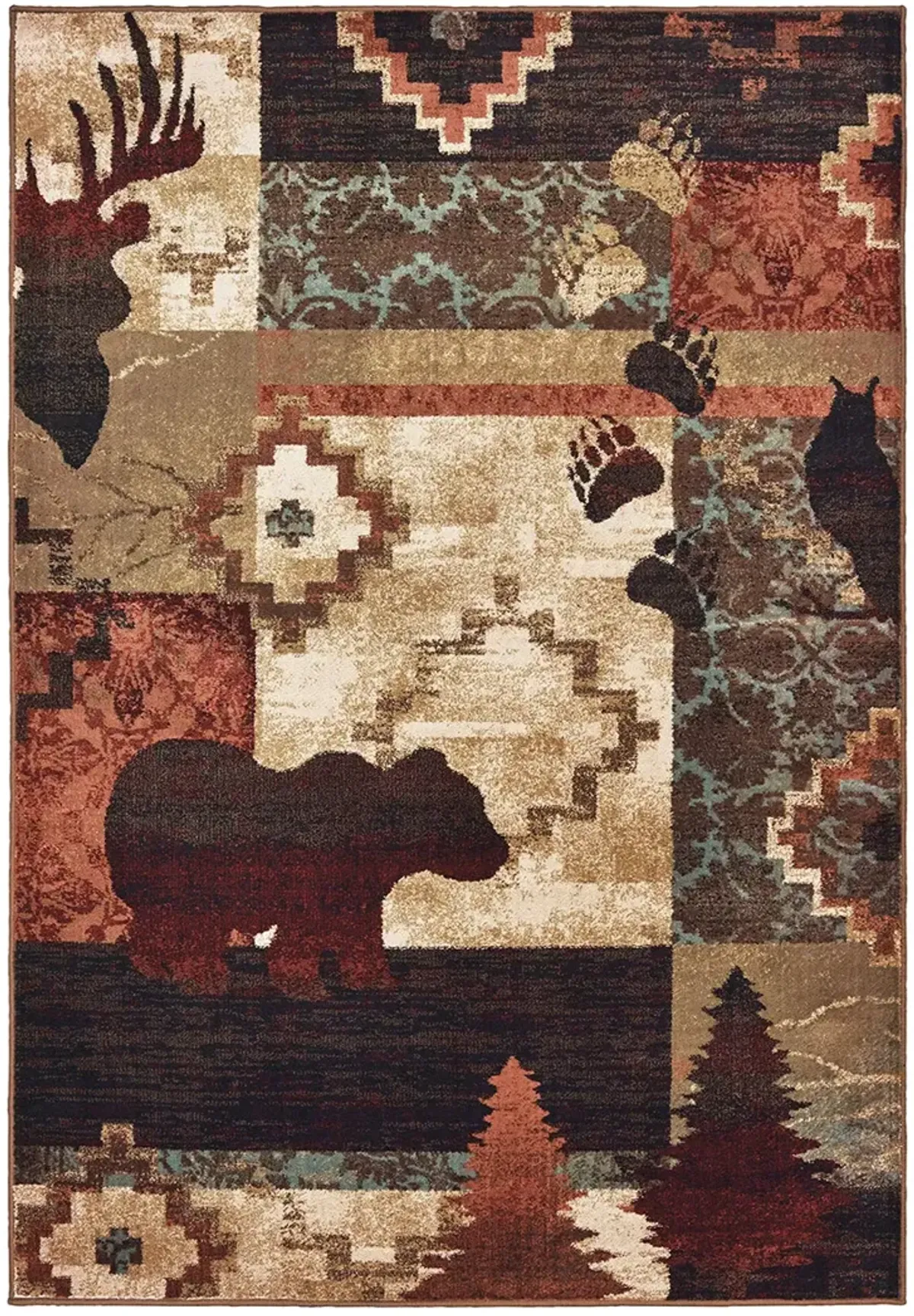 Woodlands 5'3" x 7'3" Brown Rug