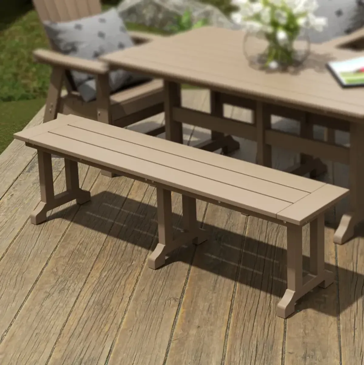 WestinTrends 65" Outdoor Dining Bench