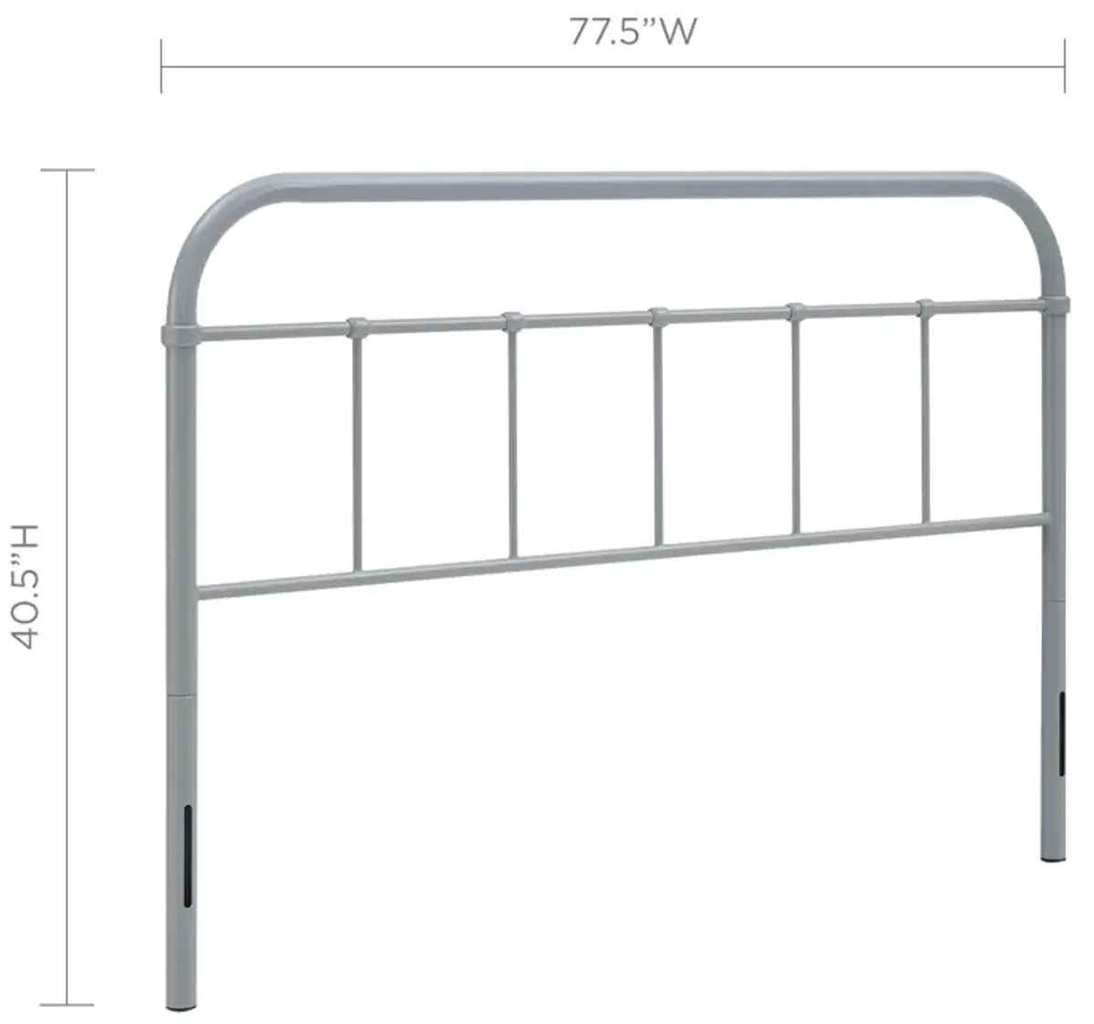 Modway - Serena King Steel Headboard