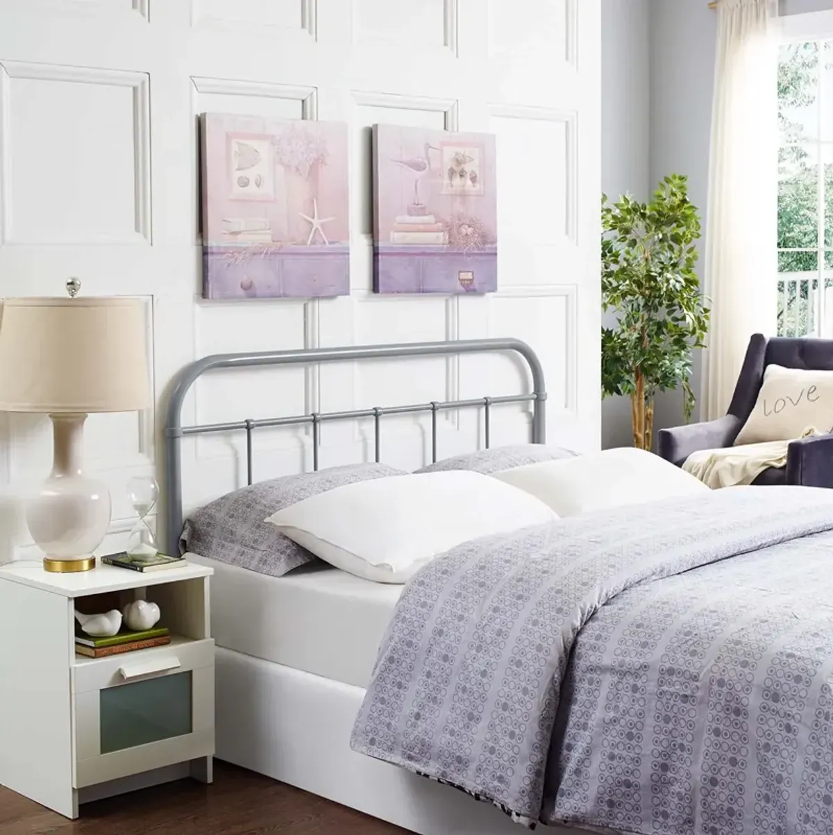 Modway - Serena King Steel Headboard