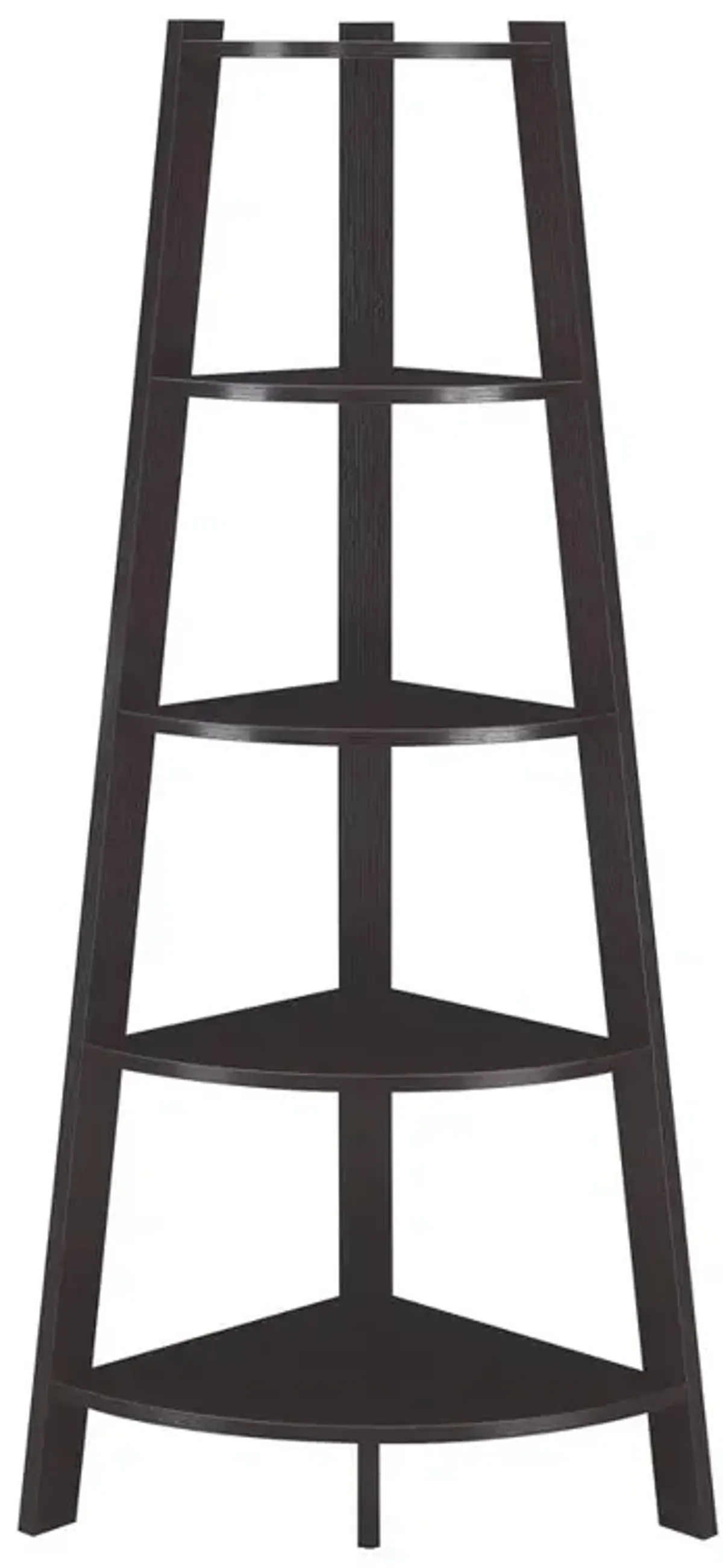 Convenience Concepts Newport 5 Tier Wide Corner Bookcase, Espresso