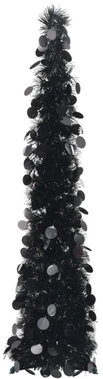 vidaXL Pop-up Artificial Christmas Tree Black 47.2" PET