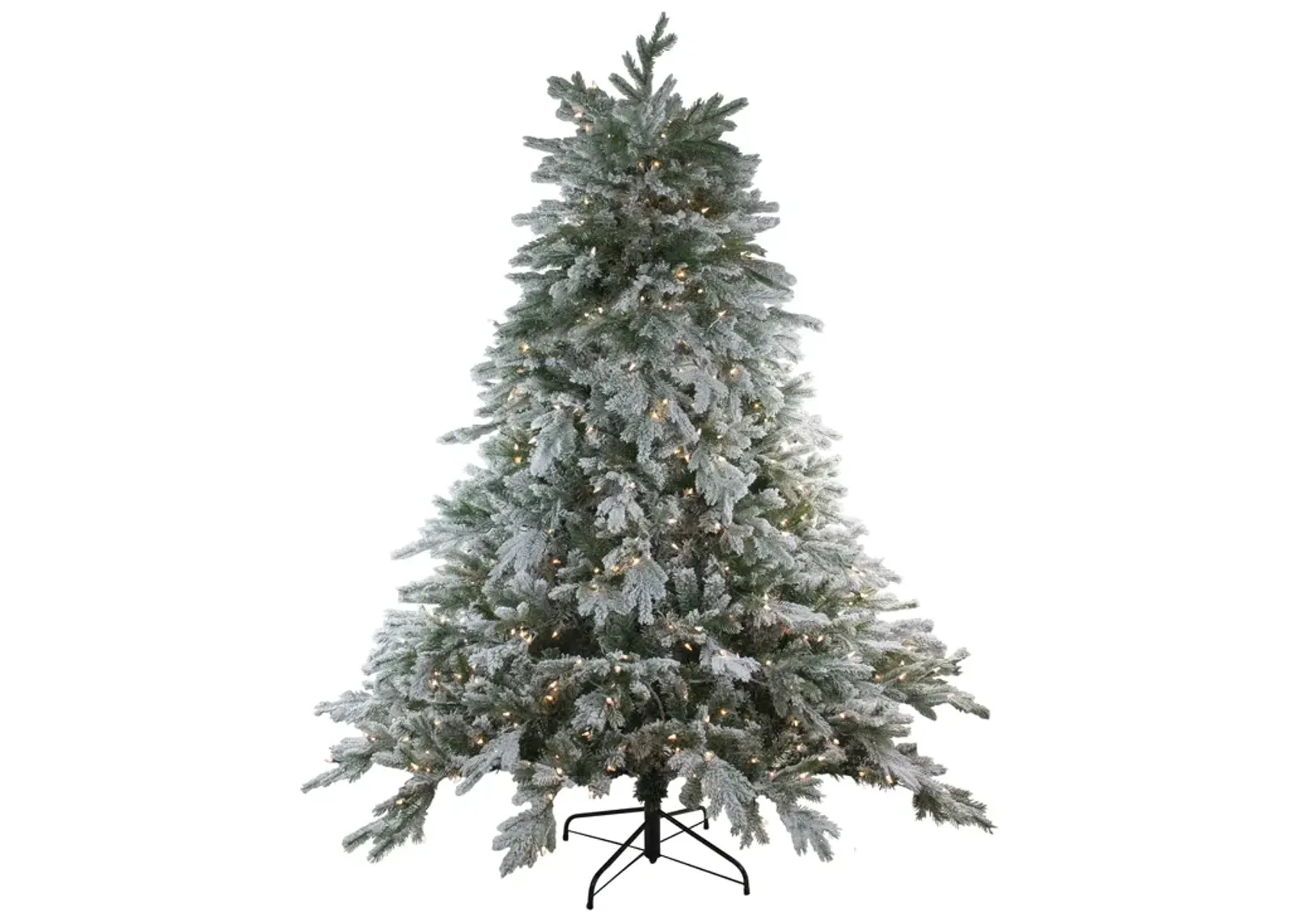 9' Pre-Lit Full Frosted Butte Fir Artificial Christmas Tree - Clear Lights