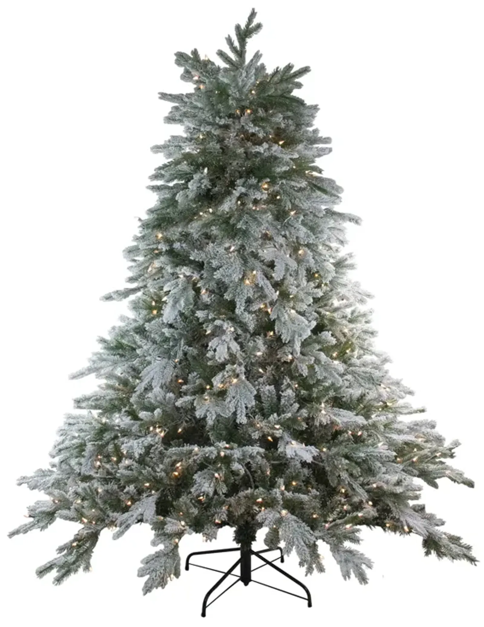 9' Pre-Lit Full Frosted Butte Fir Artificial Christmas Tree - Clear Lights