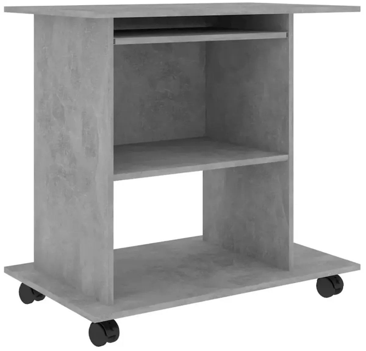 vidaXL Computer Desk Concrete Gray 31.5"x19.7"x29.5" Chipboard, 802898