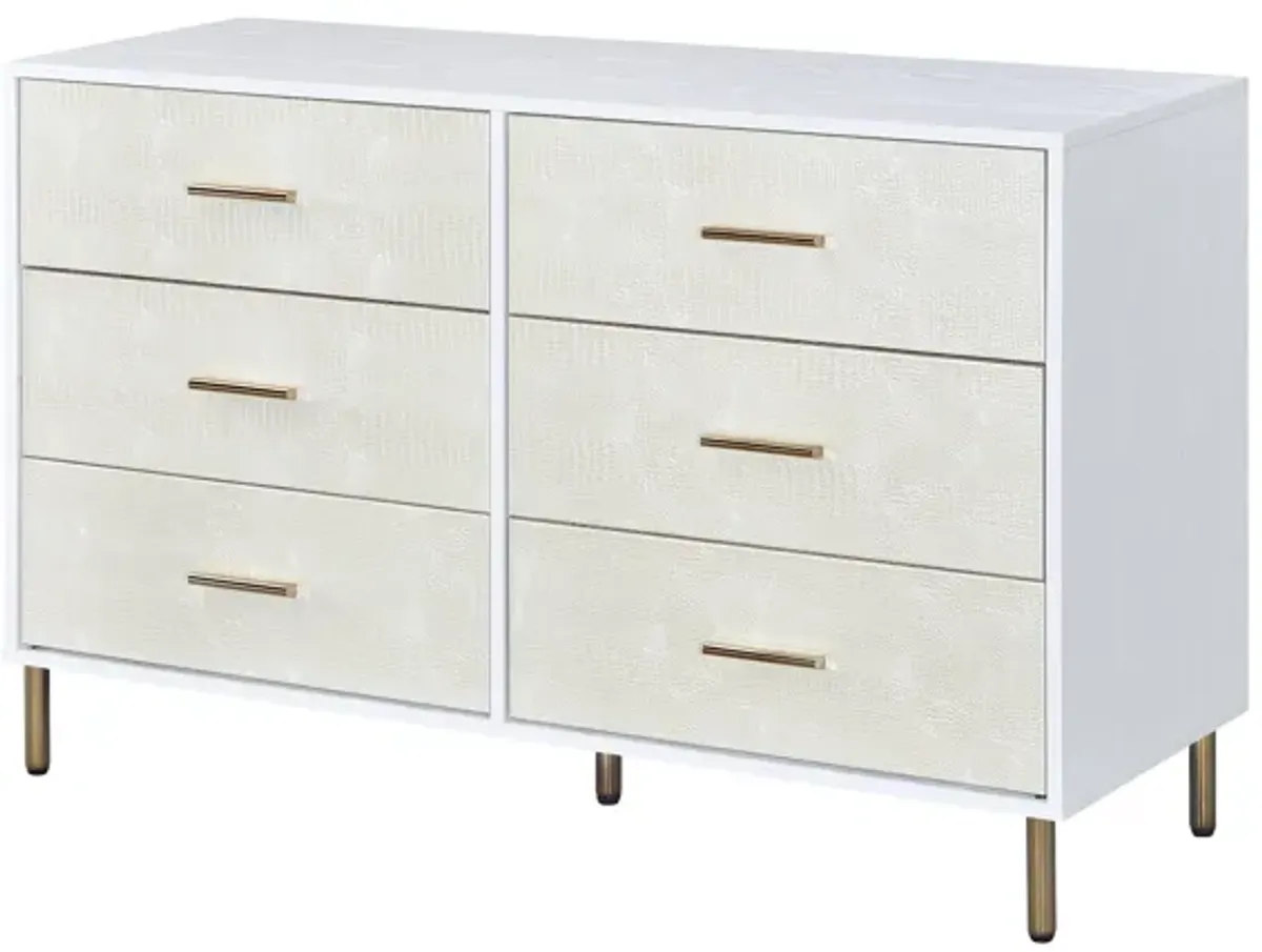 Myles Dresser Champagne & Gold Finish