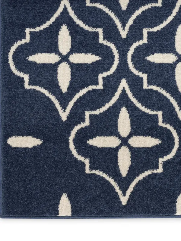 Nourison Essentials NRE04 Navy/Ivory 5' x 7' Rug