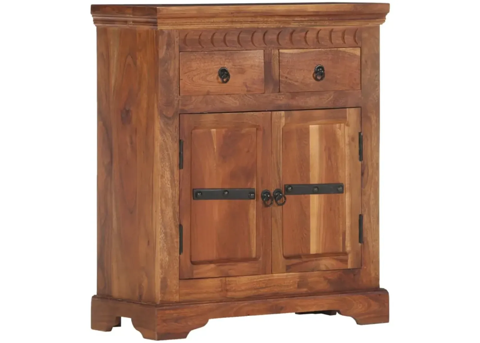 vidaXL Sideboard 24.8"x11.8"x29.5" Solid Acacia Wood