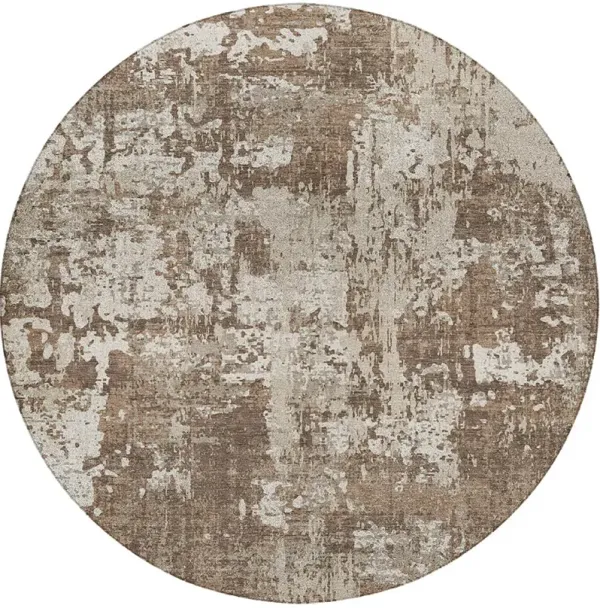 Kochi KC7 Brown 8' Round Rug