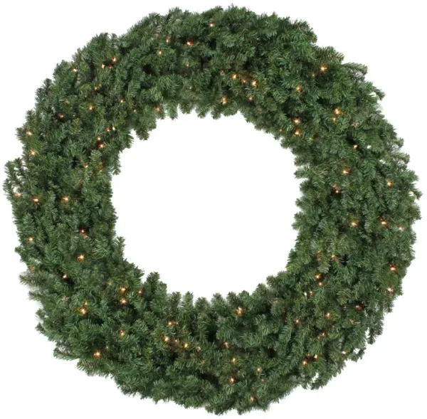 Pre-Lit Canadian Pine Commercial Christmas Wreath  10 ft  Clear Lights