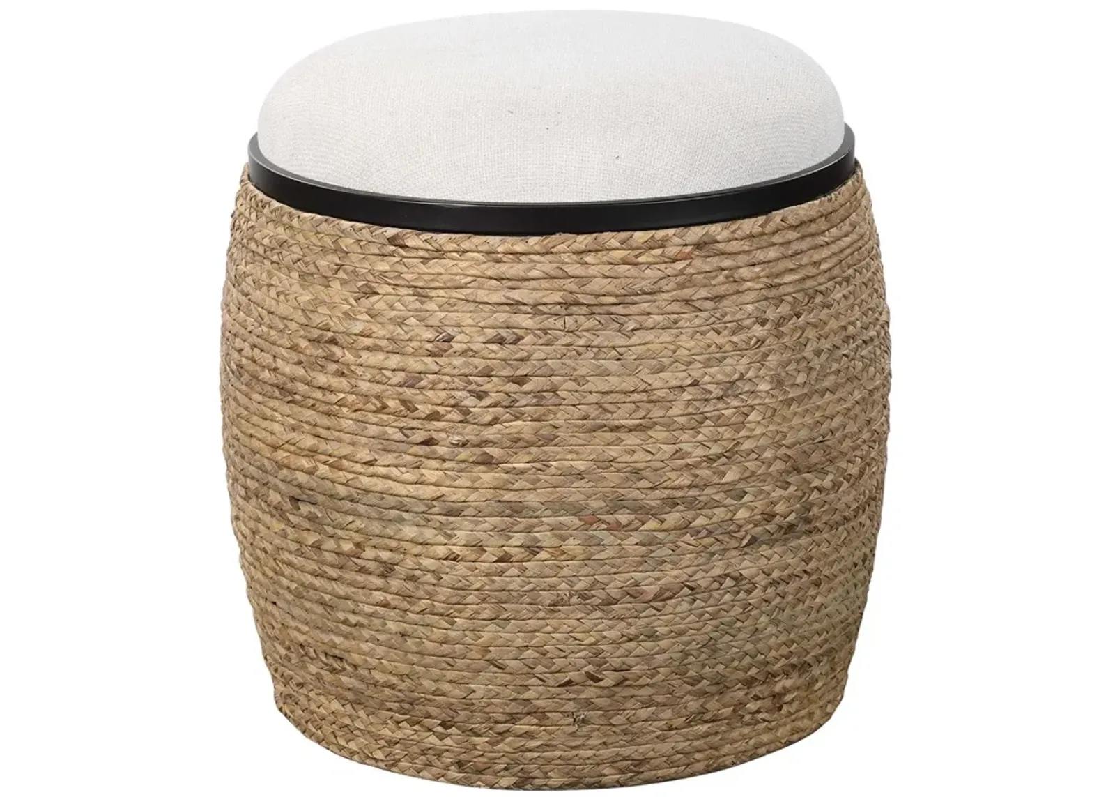 Uttermost Island Straw Accent Stool