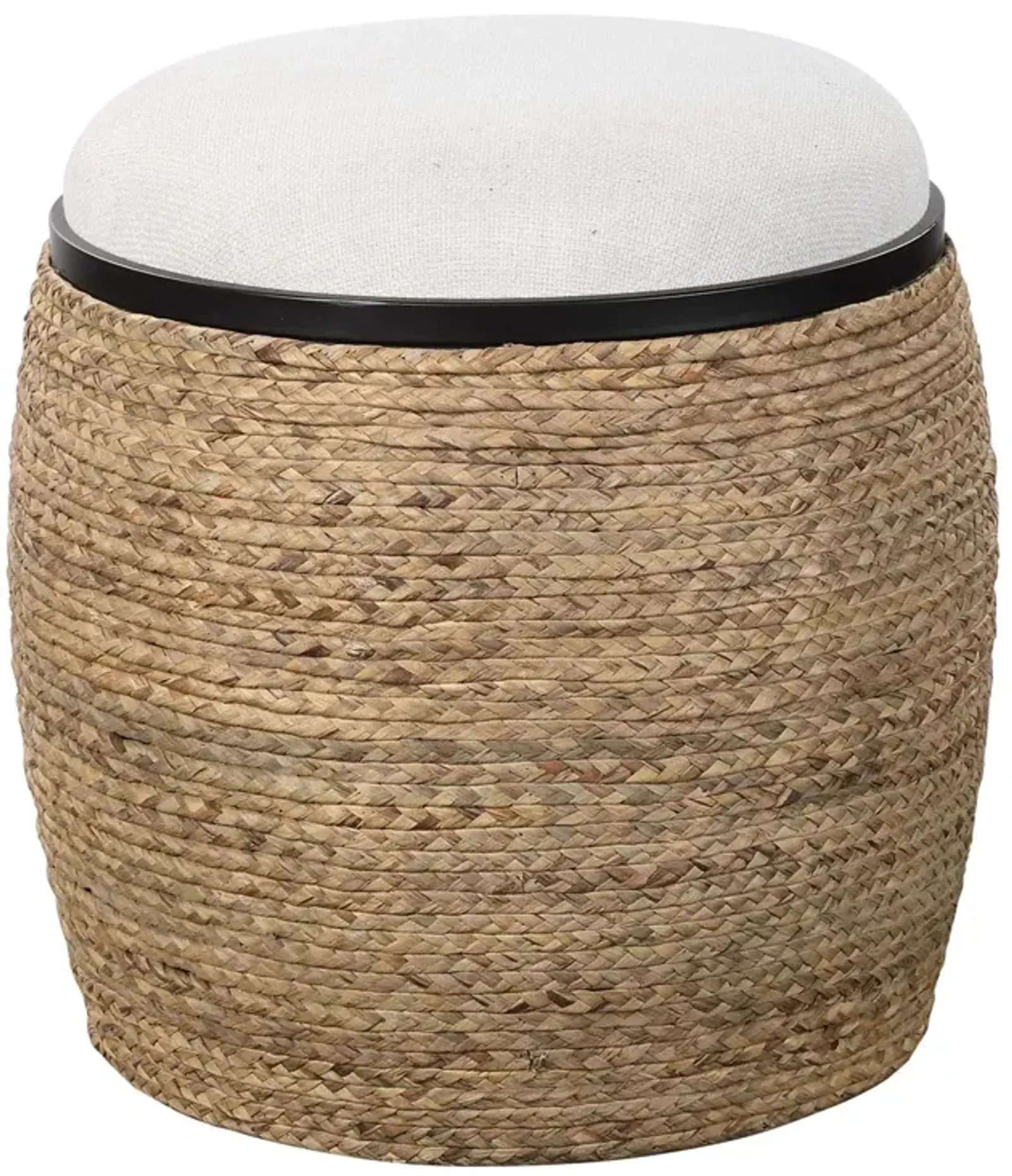 Uttermost Island Straw Accent Stool