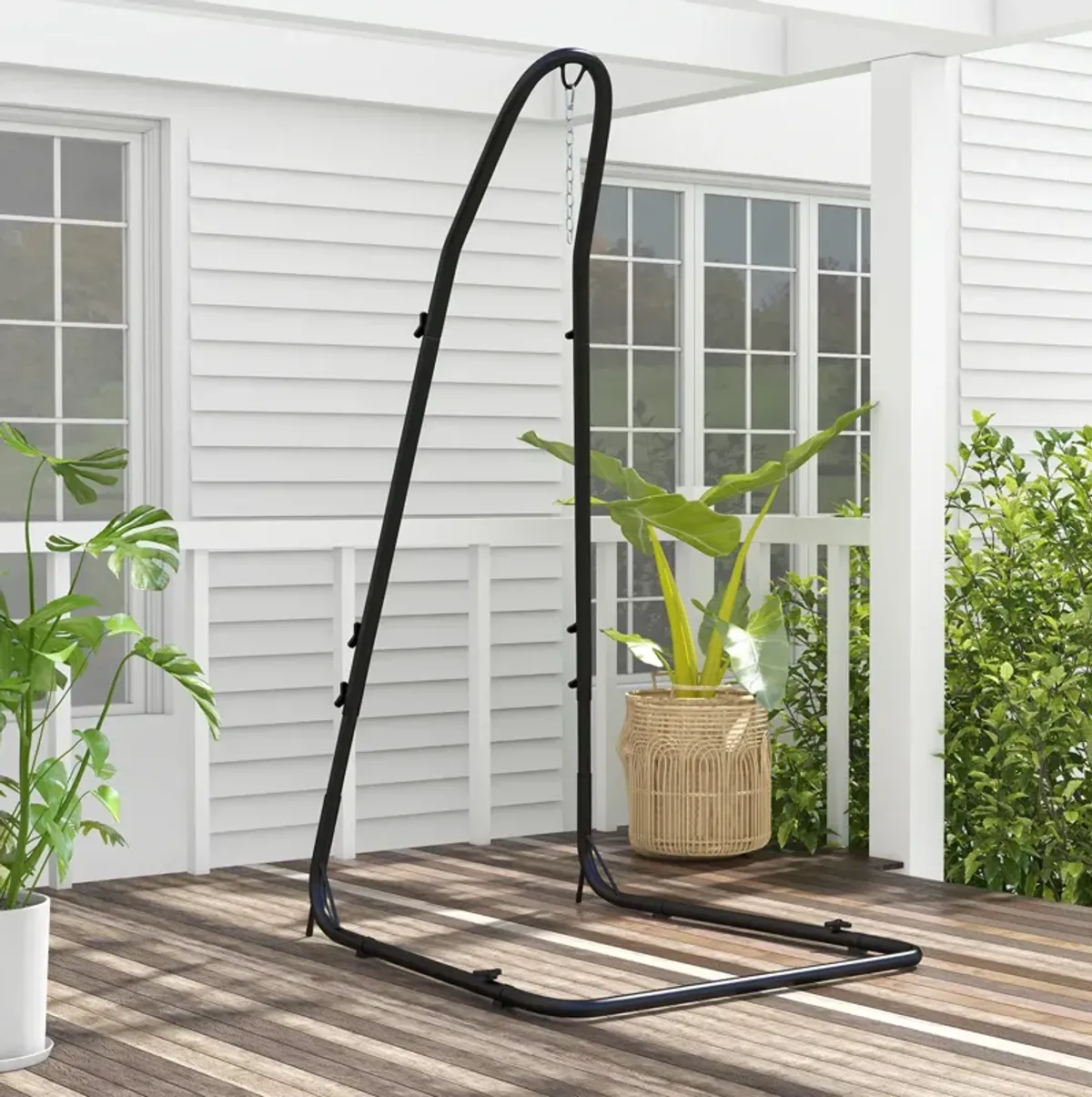 Hammock Chair Stand Adjustable Swing Chair Stand with Safety Hook and Sturdy Chain