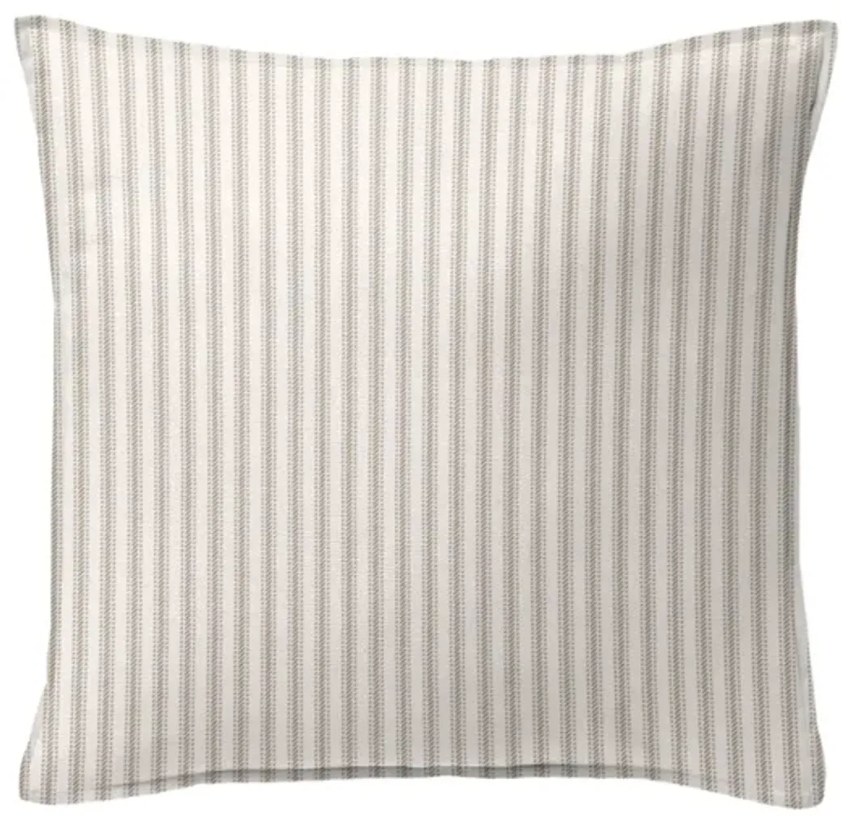 6ix Tailors Fine Linens Cruz Ticking Stripes Taupe/Ivory Decorative Throw Pillows