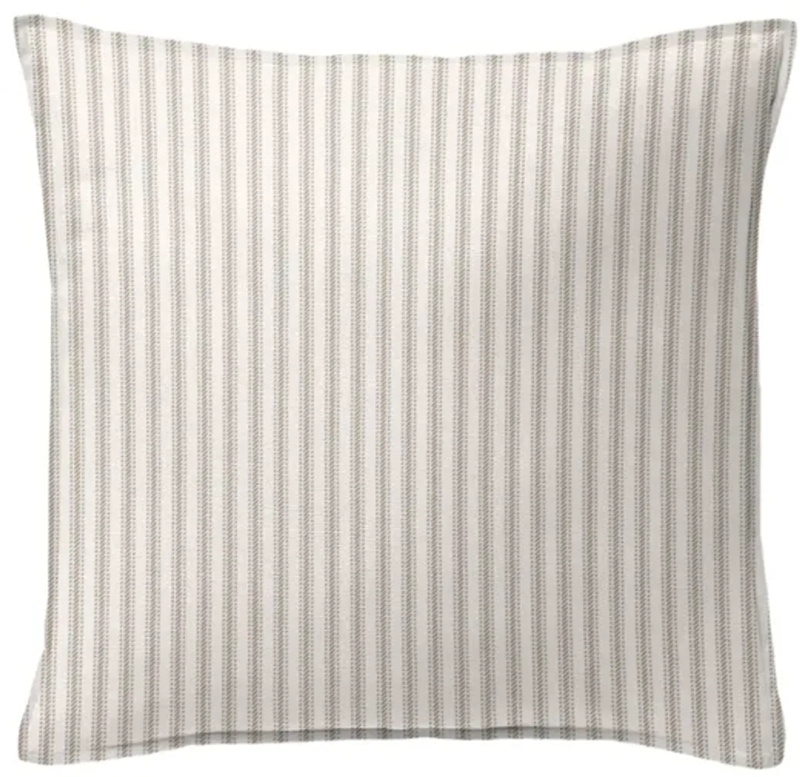 6ix Tailors Fine Linens Cruz Ticking Stripes Taupe/Ivory Decorative Throw Pillows