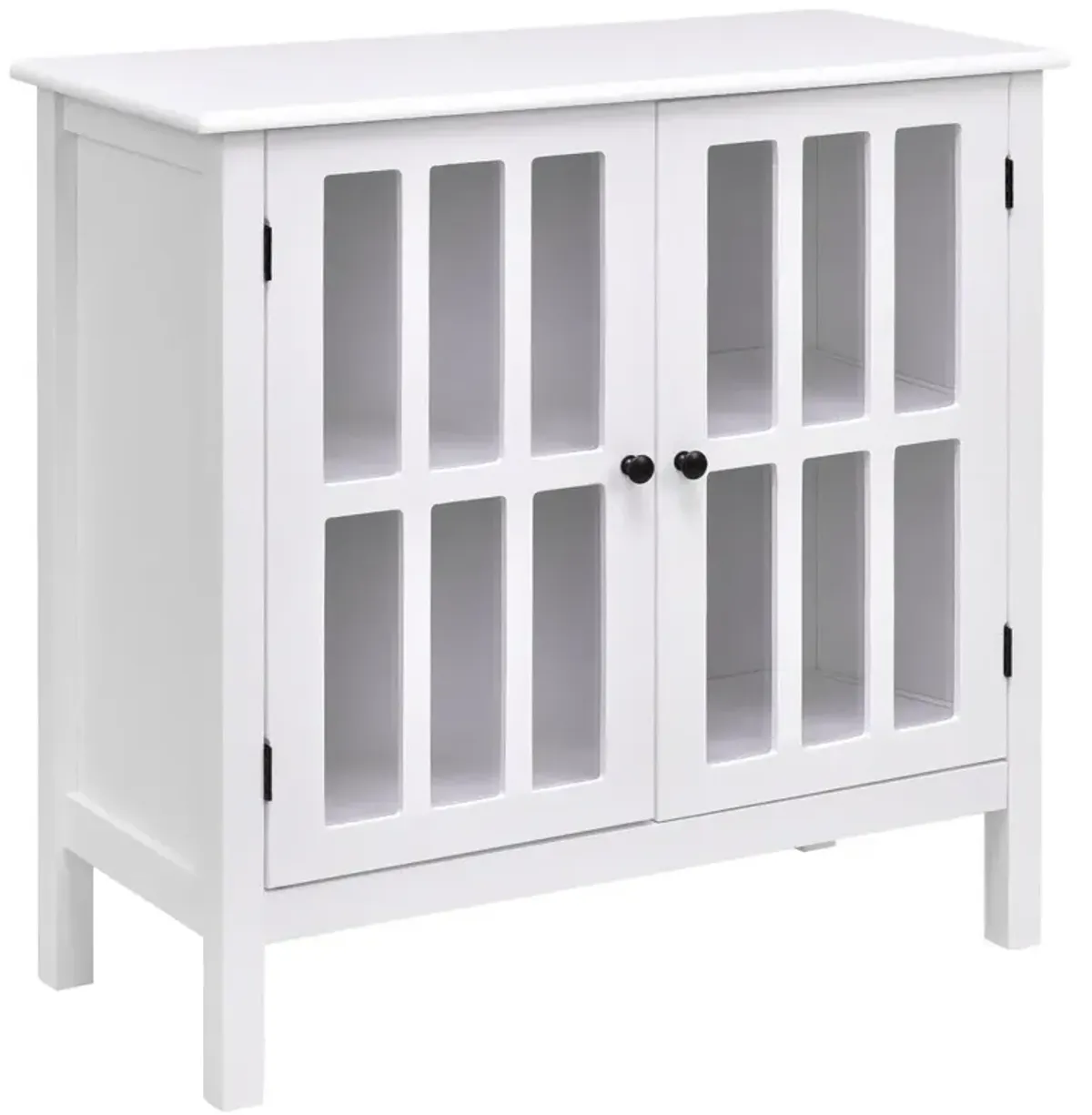 Glass Door Sideboard Console Storage Buffet Cabinet