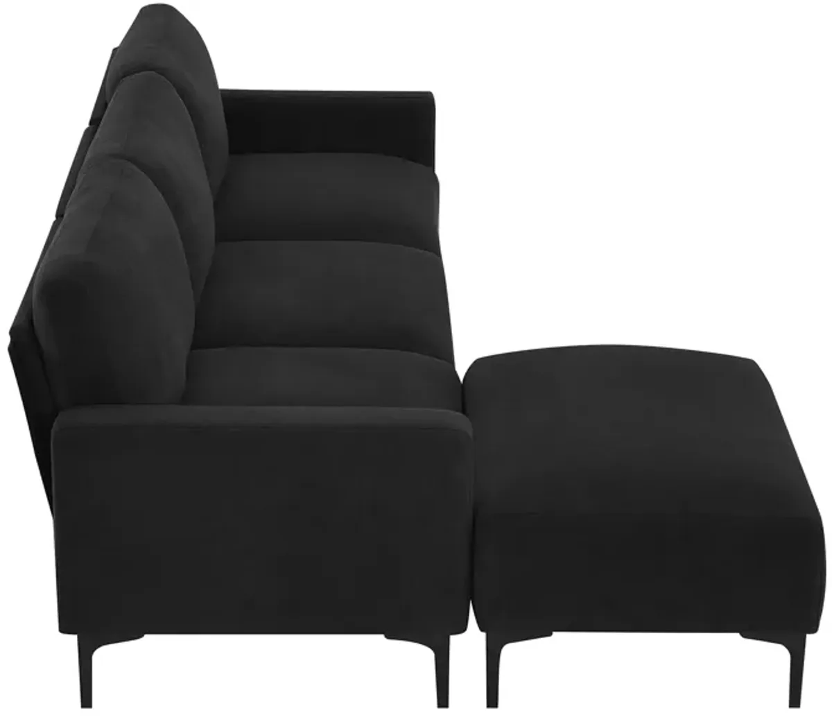 Merax Modern L-shaped Sectional Sofa with Convertible Ottoman