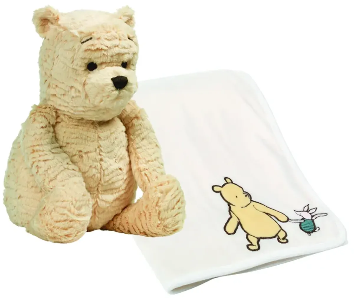 Lambs & Ivy Disney Baby Classic Winnie the Pooh Blanket & Plush Baby Gift Set