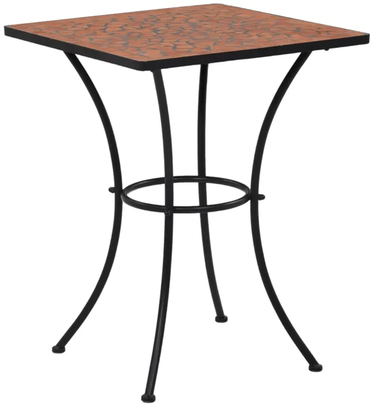 vidaXL 3 Piece Mosaic Bistro Set Ceramic Tile Terracotta