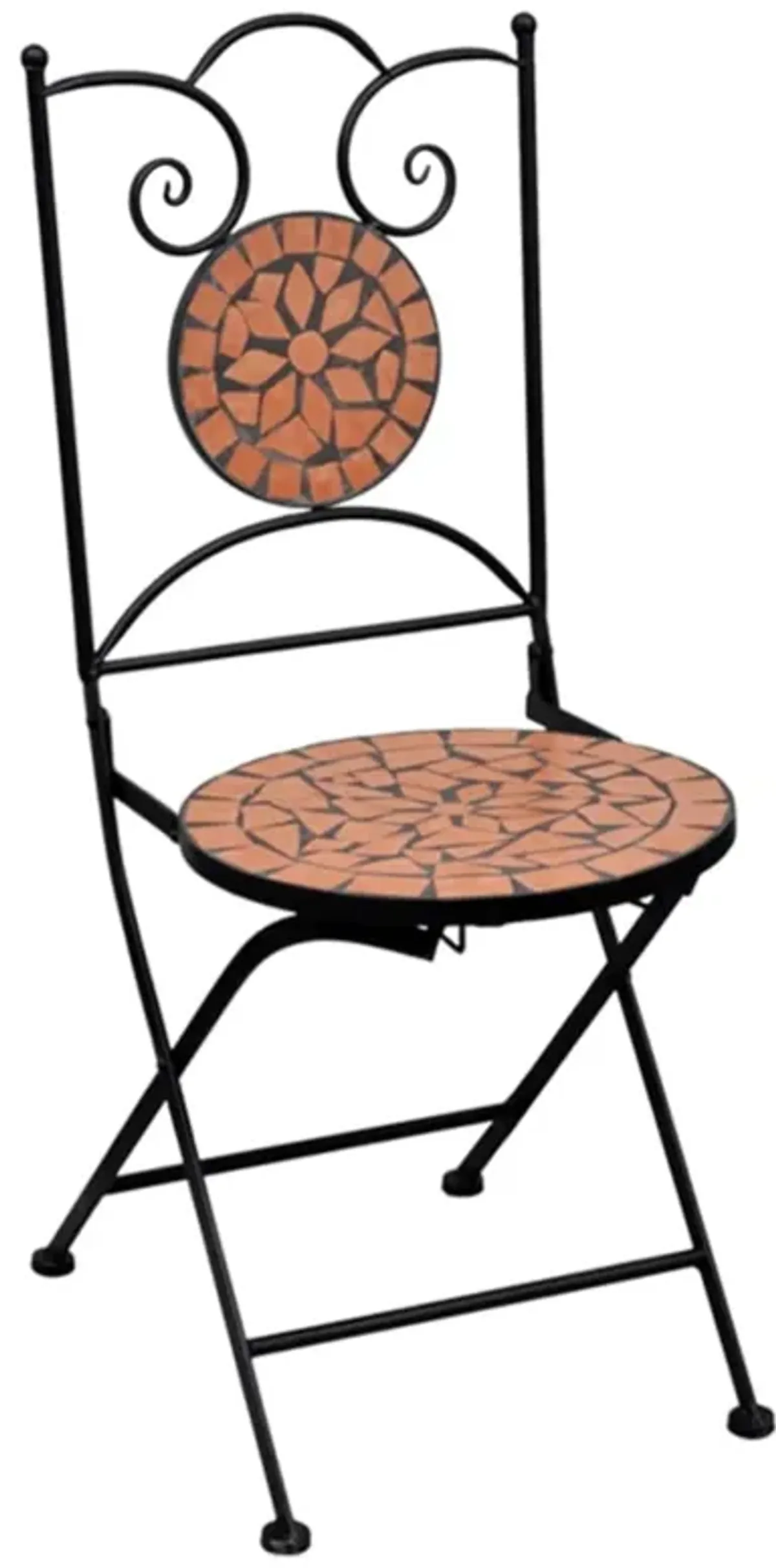 vidaXL 3 Piece Mosaic Bistro Set Ceramic Tile Terracotta