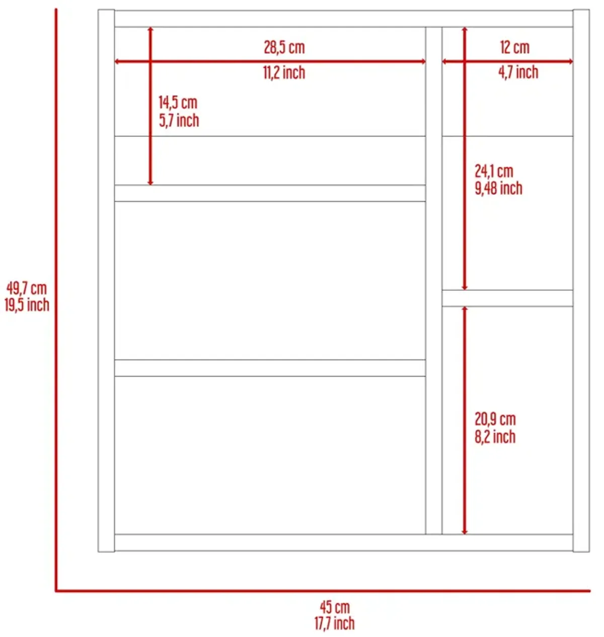 Whirlwind 1-Shelf Rectangle Medicine Cabinet With Mirror White