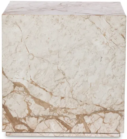 Modern Marble Plinth End Table