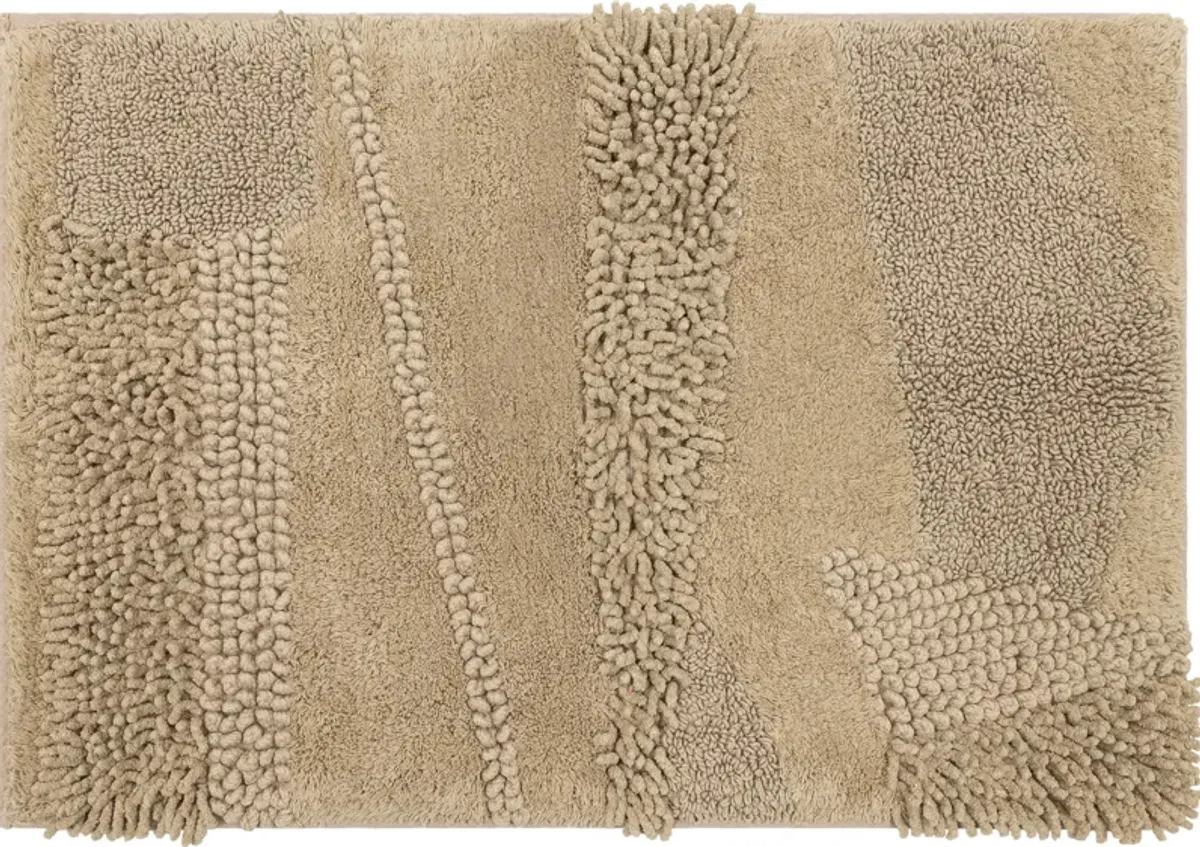 Composition Taupe 1' 5" x 2' Bath Mat