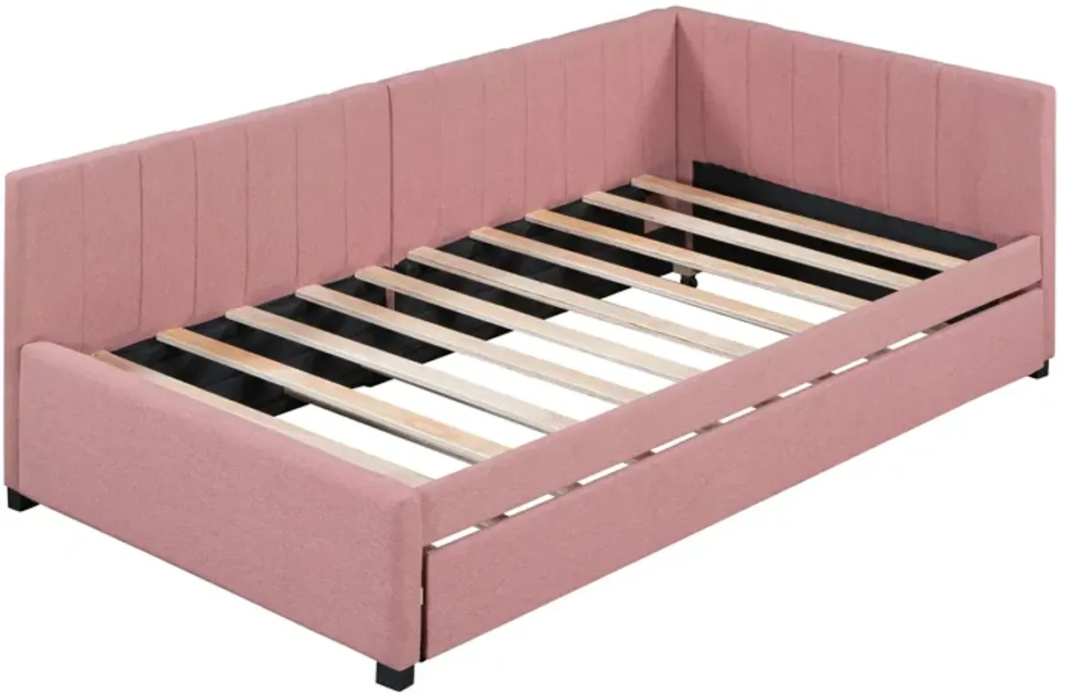 Merax Upholstered Daybed Bed Frame with Trundle