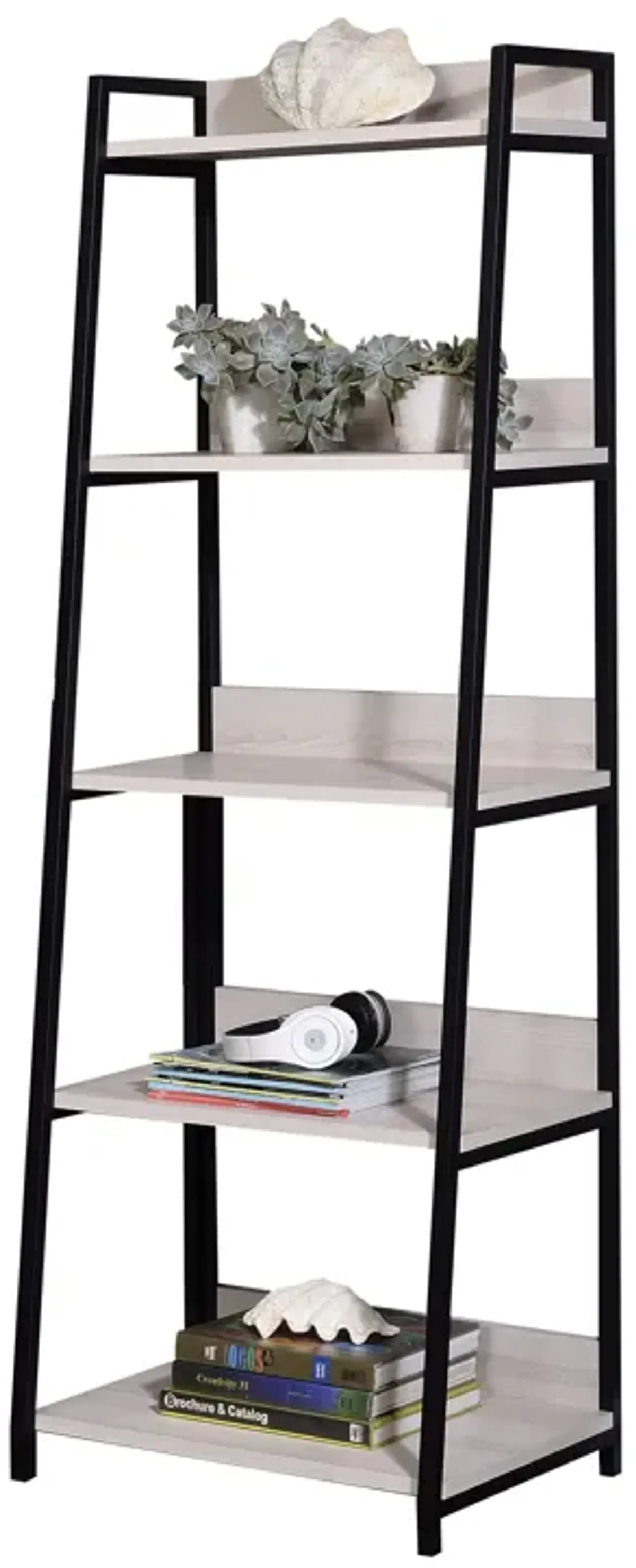 ACME Wendral Bookshelf (5-Tier, 23"L), Natural & Black