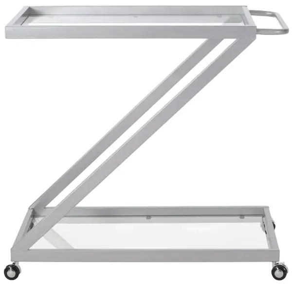 Small Bar Cart with Handle, Compact Serving Cart for Drinks & Coffee