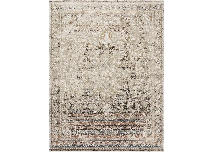 Theia THE05 Taupe/Brick 3'7" x 5'2" Rug