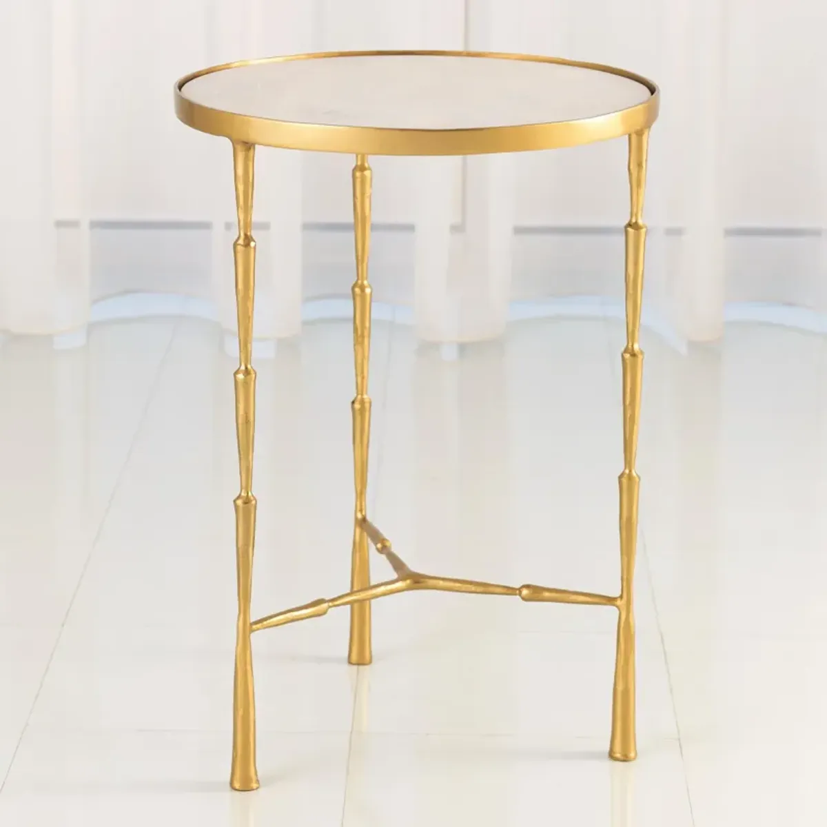 Spike Accent Table- Gold