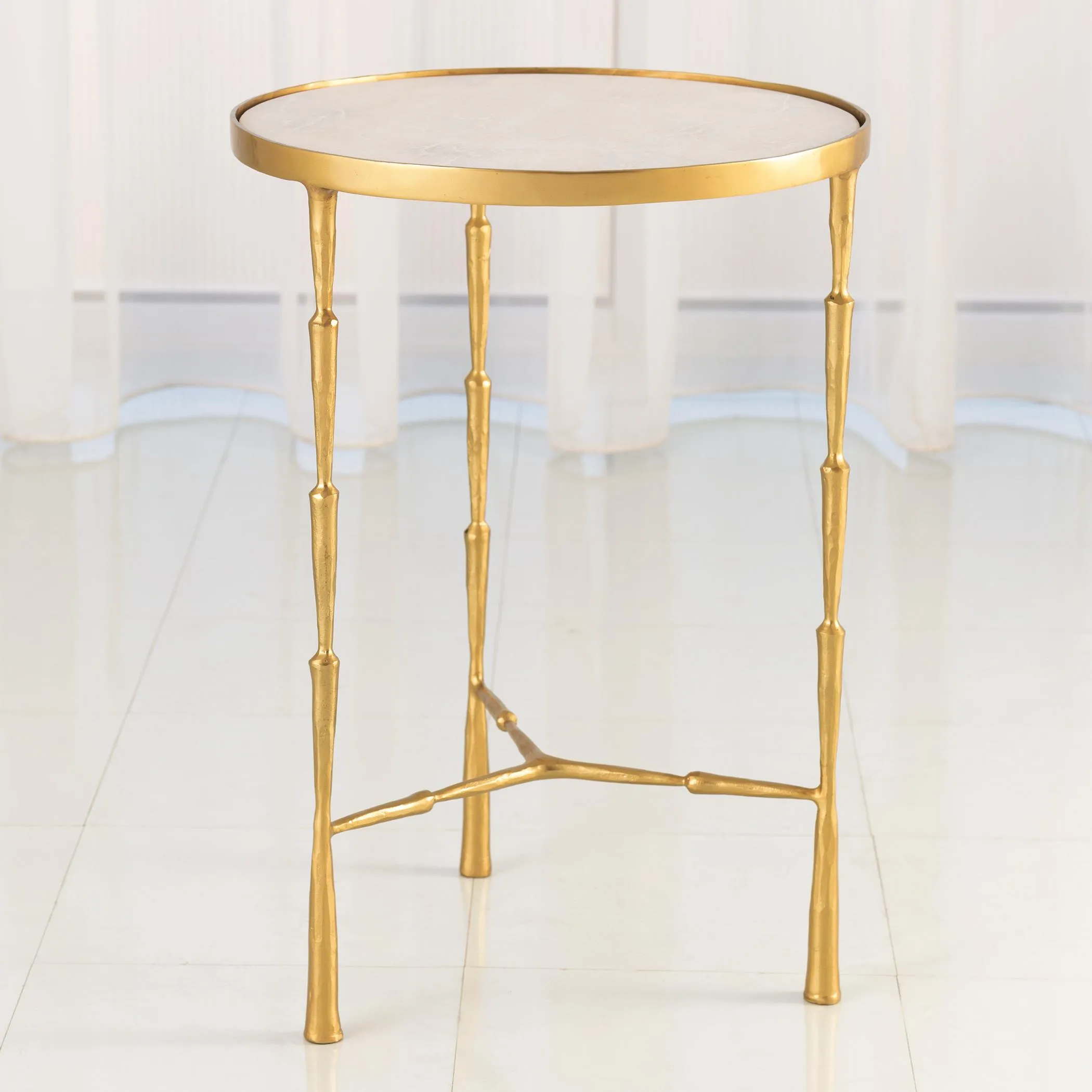 Spike Accent Table- Gold