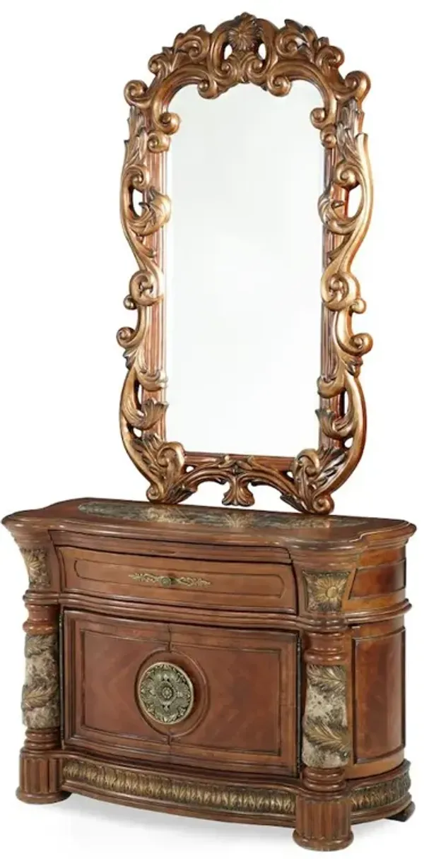Michael Amini Villa Valencia Bachelor's Chest with Mirror - Classic Chest