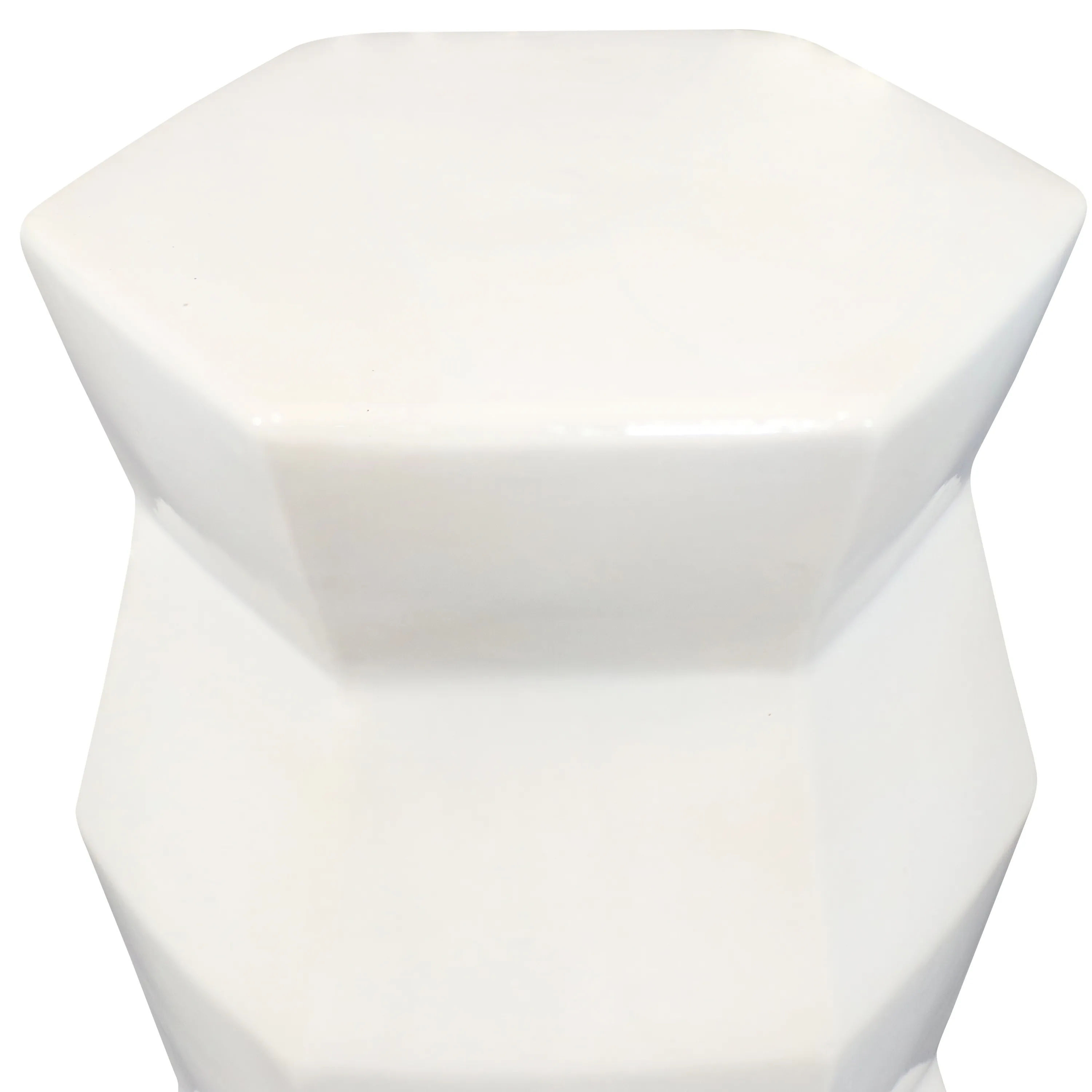 Sunnydaze 17.25 in Moderno Geometric Glaze Ceramic Garden Stool