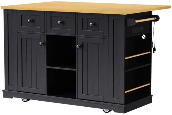 Merax Kitchen Island with Drop Leaf