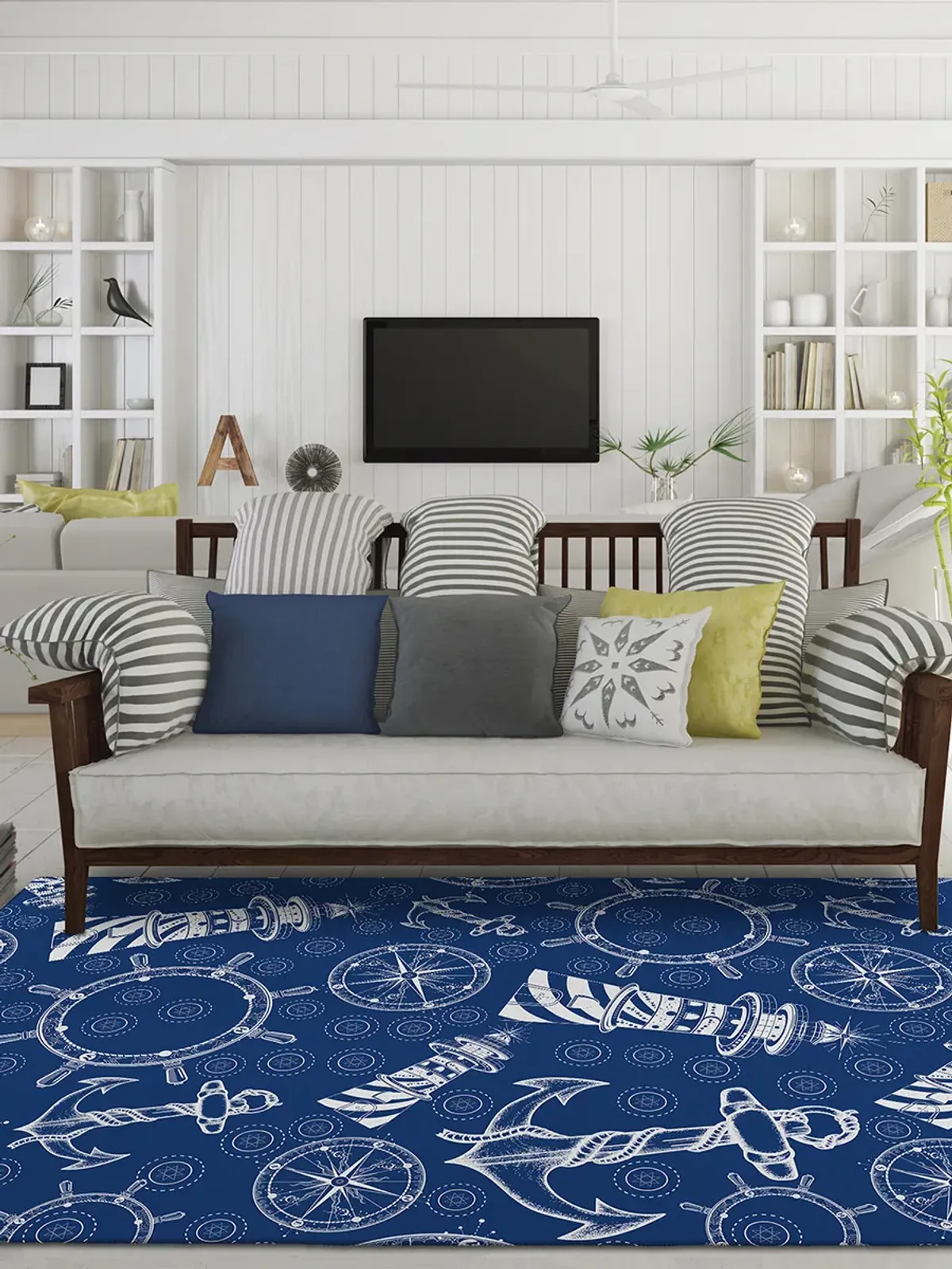 Harbor HA9 Navy 3' x 5' Rug