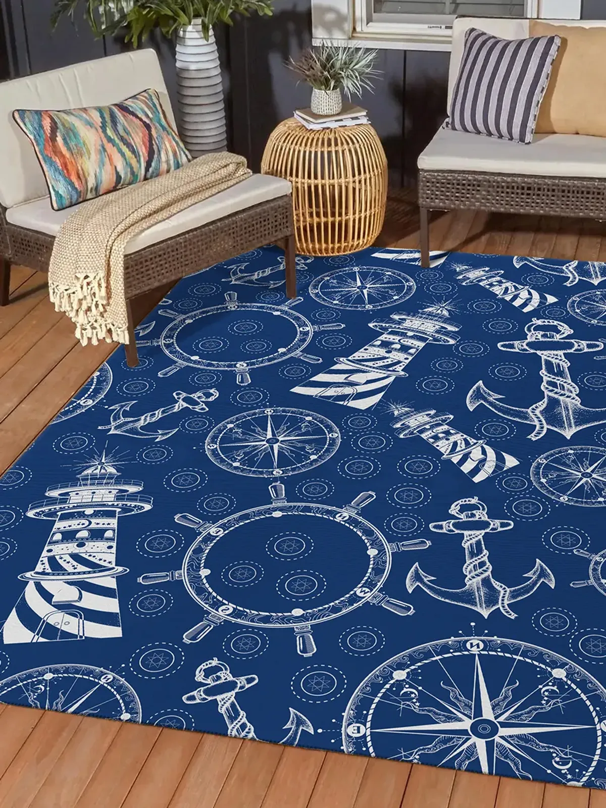 Harbor HA9 Navy 3' x 5' Rug