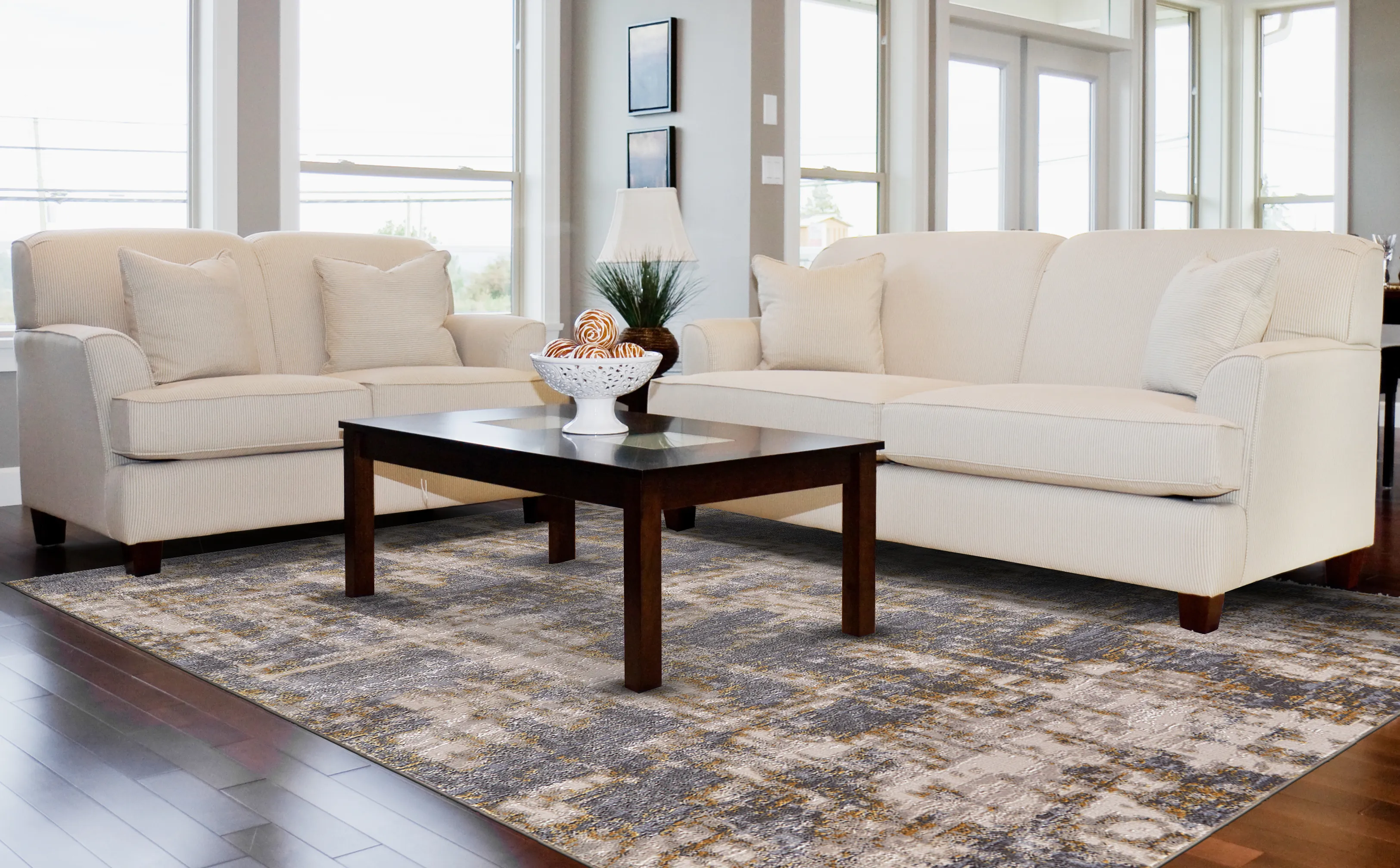 Waldor 3969F Gray/Gold 5' x 8' Rug