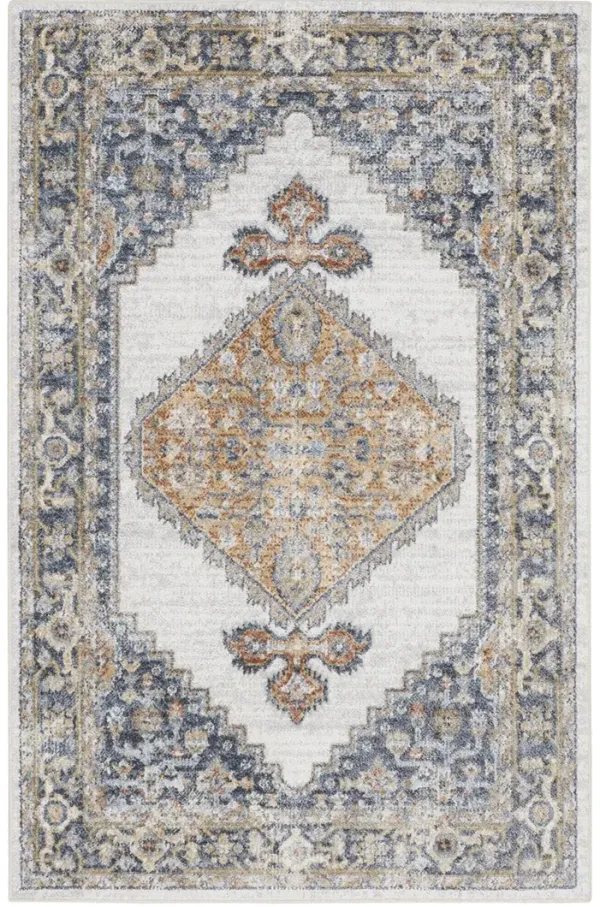 Astra Machine Washable ASW11 Gray/Gold 3'3" x 5' Rug