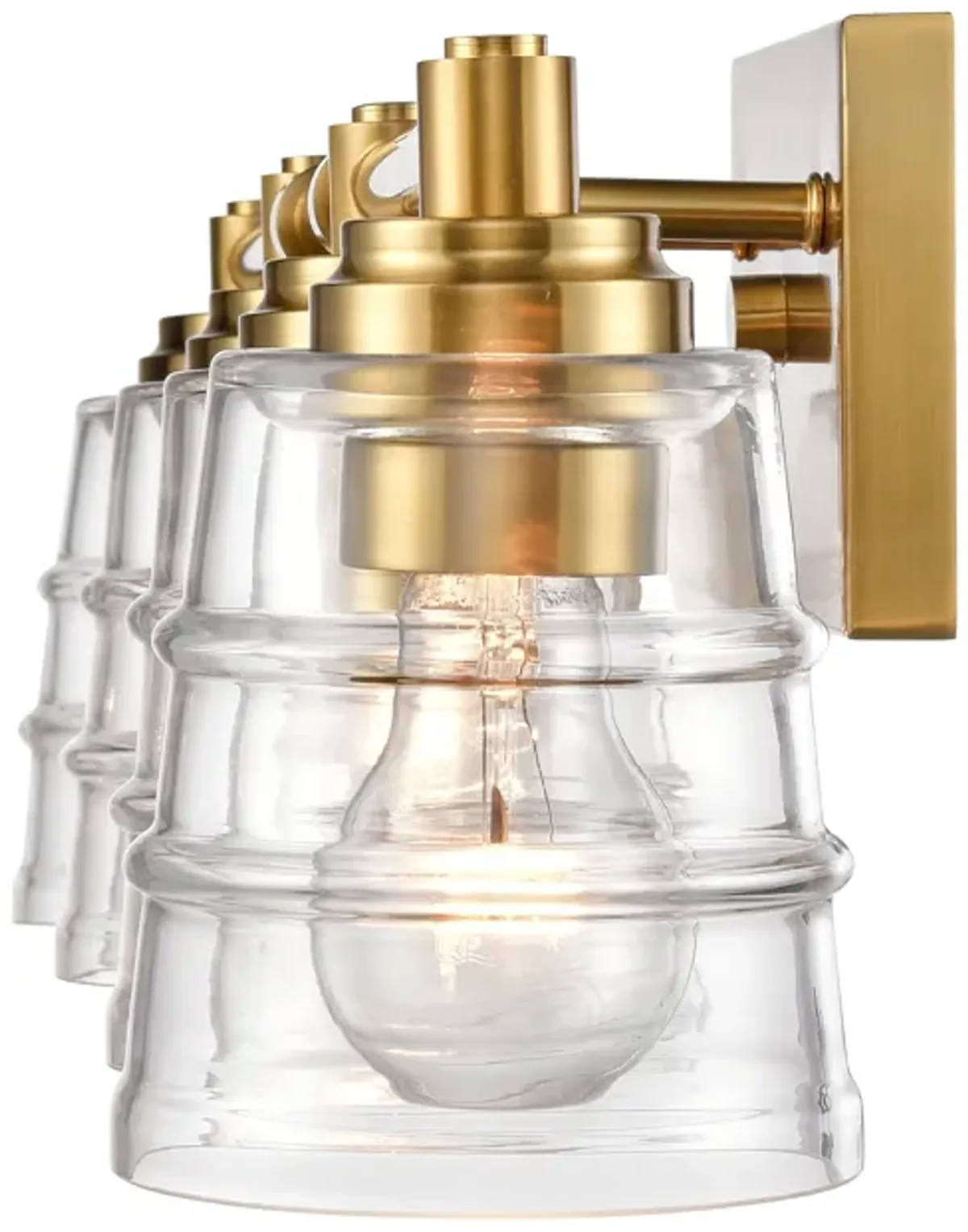 Pulsate 30.25'' Wide 4-Light Gold Vanity Light