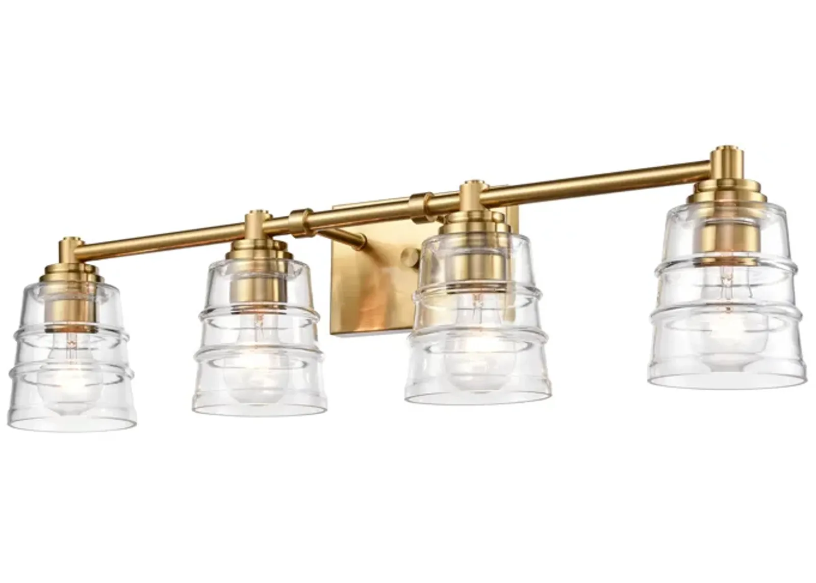 Pulsate 30.25'' Wide 4-Light Gold Vanity Light