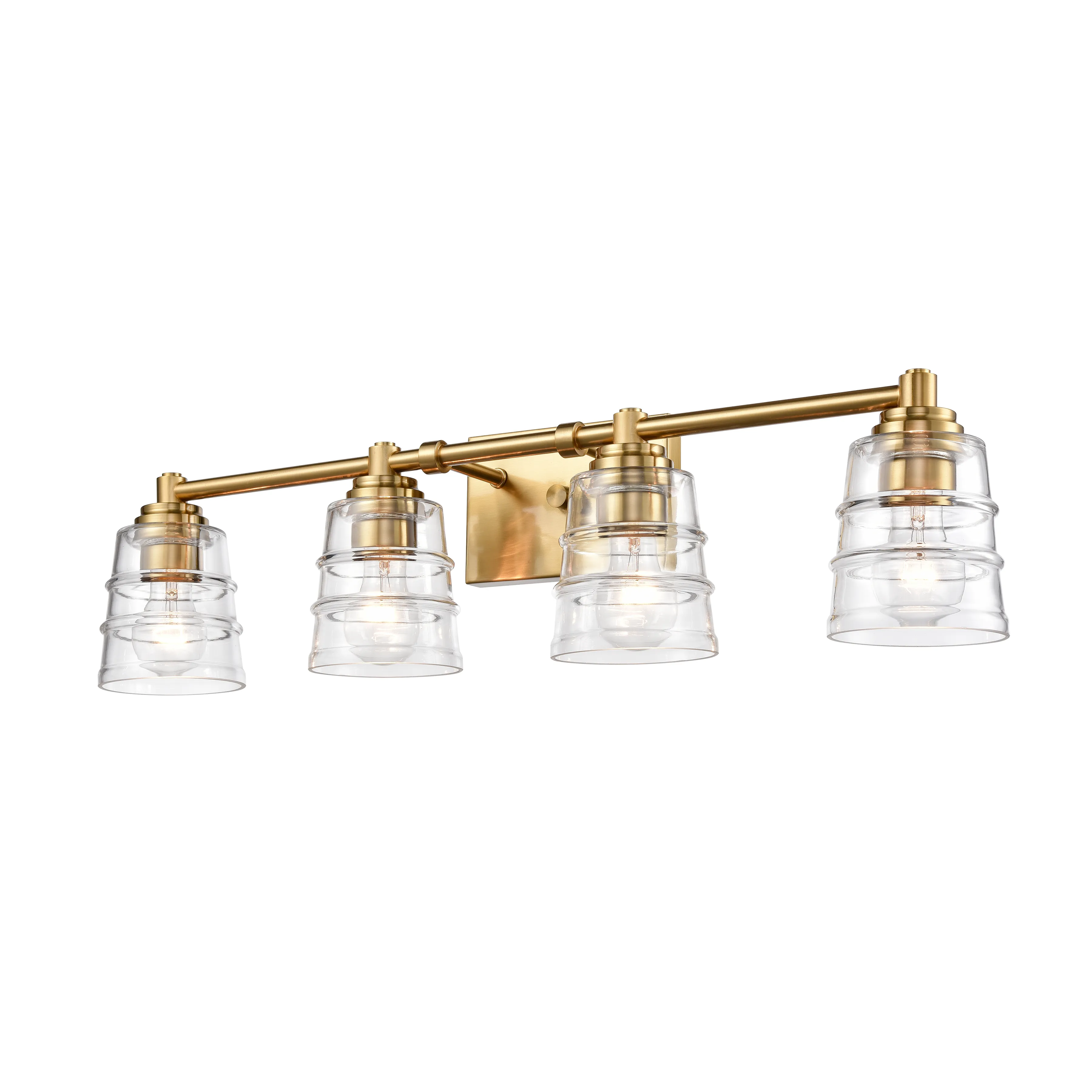 Pulsate 30.25'' Wide 4-Light Gold Vanity Light