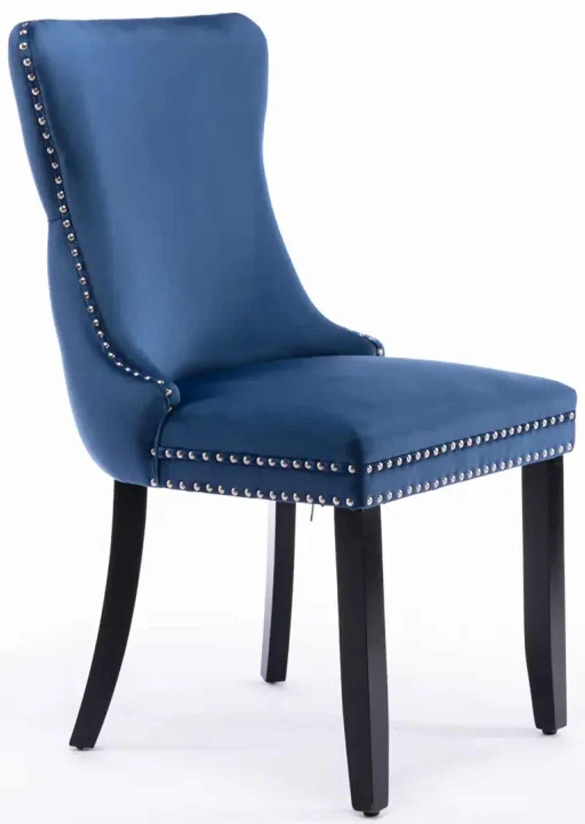 Blue Upholstered Dining Chairs, Set of 2