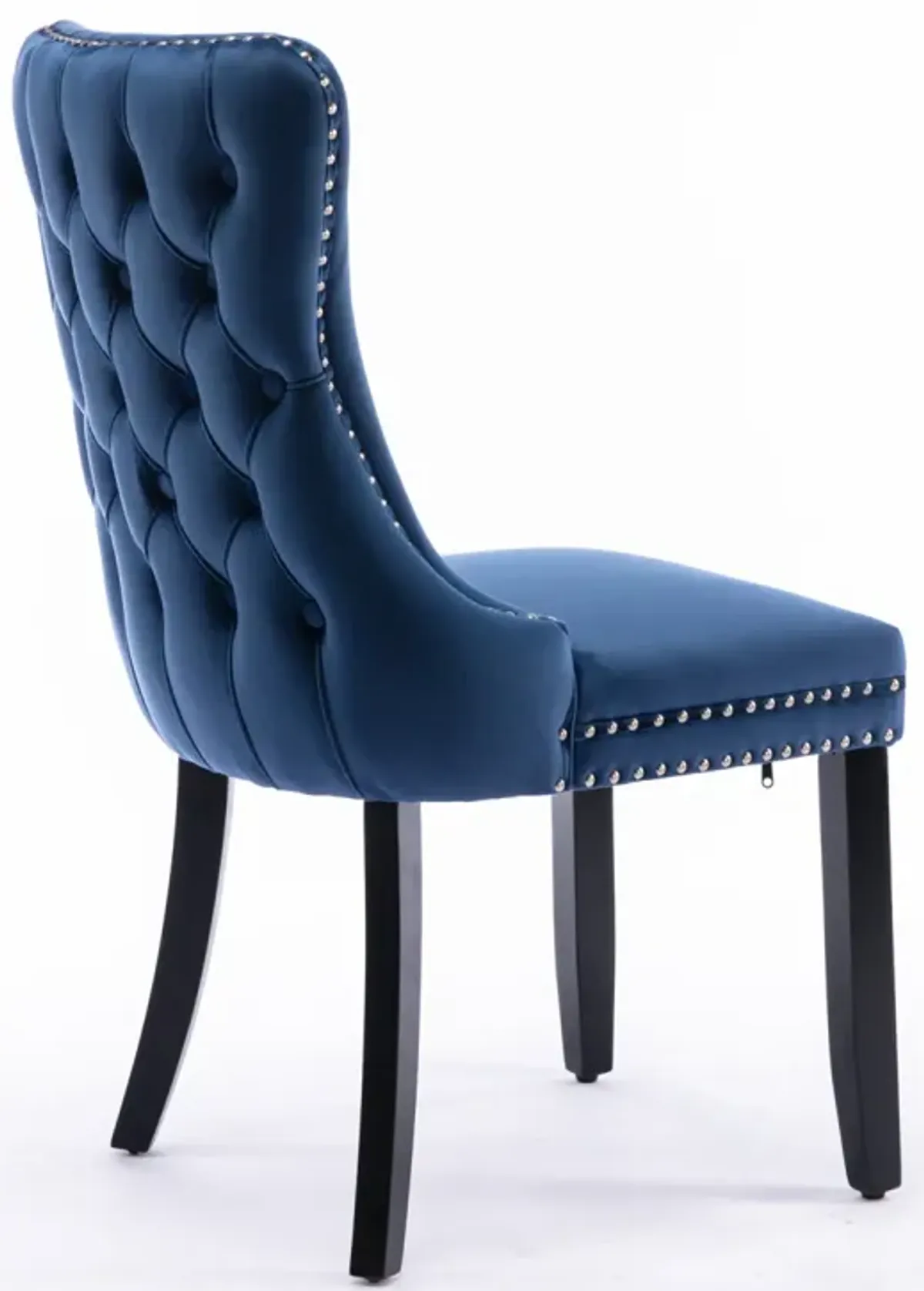 Blue Upholstered Dining Chairs, Set of 2