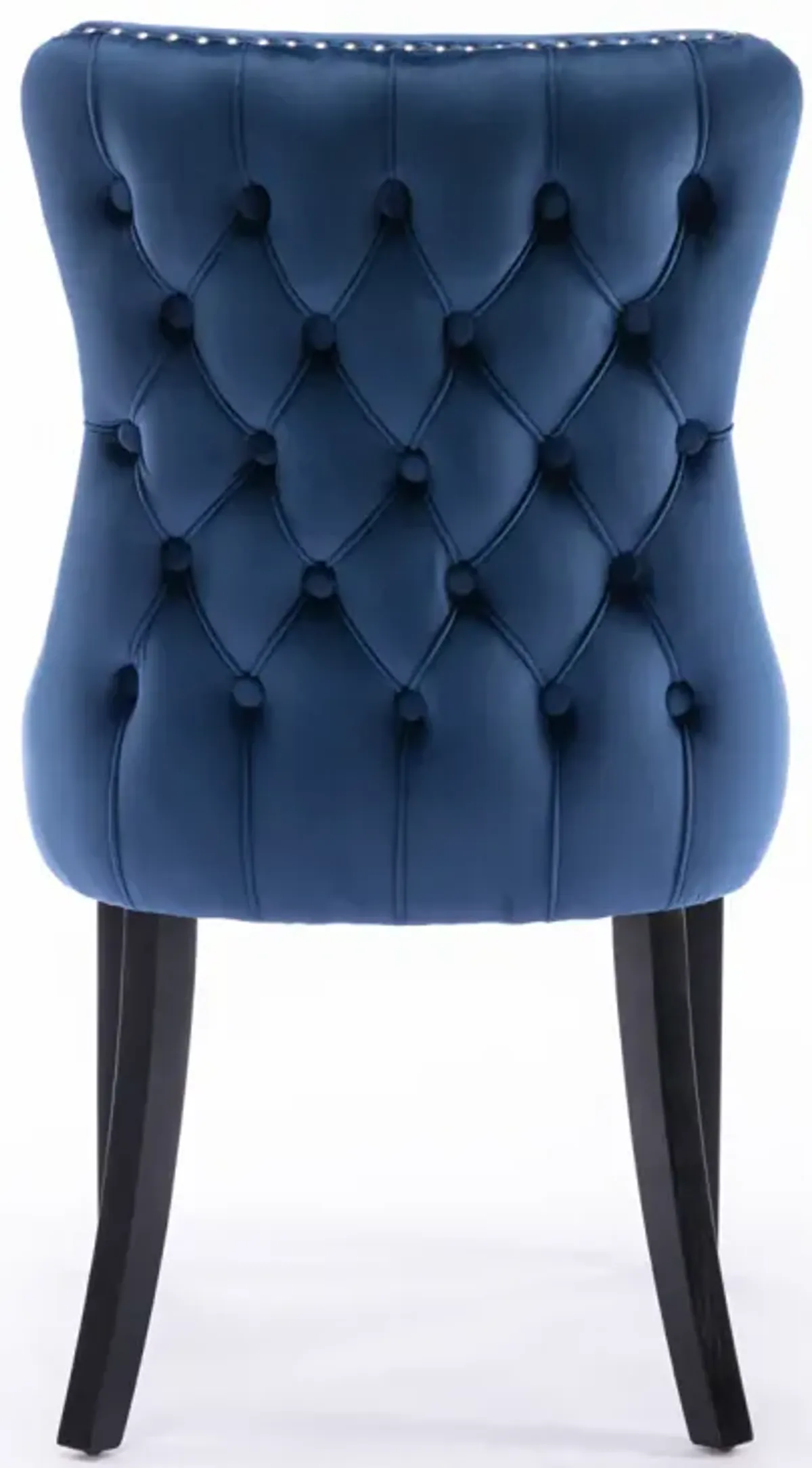 Blue Upholstered Dining Chairs, Set of 2