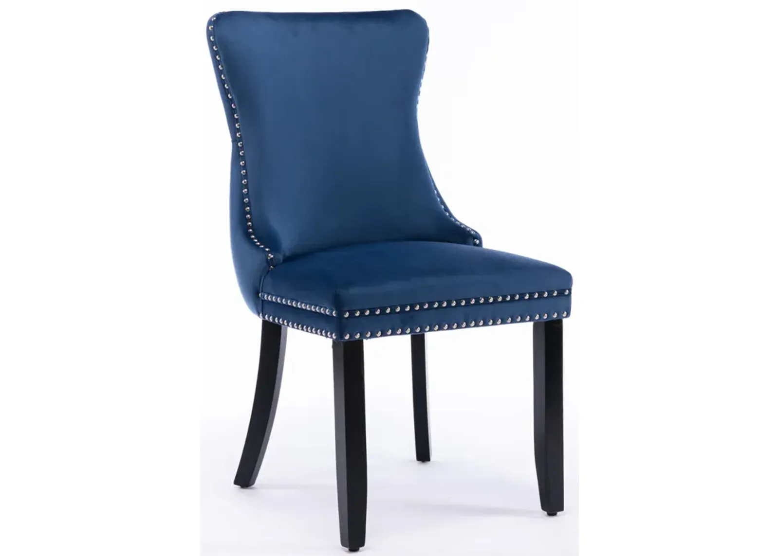 Blue Upholstered Dining Chairs, Set of 2